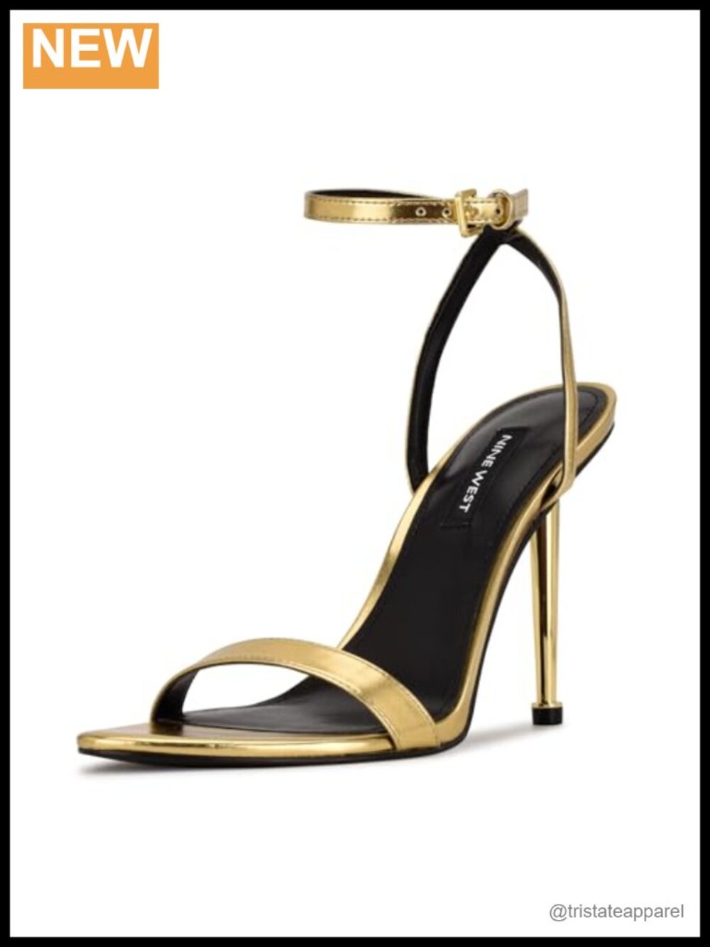 Nine West Reina Faux Leather Stiletto Heeled Sandal Formal Wedding